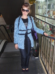 Голубой кардиган, ручной работы