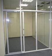 Перегородки офисные Киев, алюминиевые перегородки киев, металлопластик