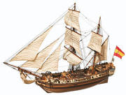 Модель испанского парусного корабля (La Candelaria) 