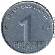 Продам монету 1 пфеннинг,  ГДР,  1952 год