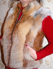 Меховая жилетка (цельная лиса) – новая