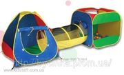 Игровая палатка для детей «Домики соединенные туннелем». 