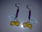 Серьги - яблочки,  бижутерия,  ручная работа 