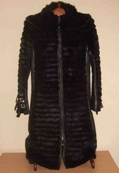 Пальто женское натуральная кожа+мех