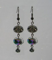 Серьги серые полу-прозрачные