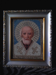 Икона, бисер, Св.Николай