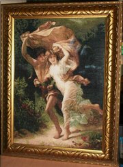 Вышивка,  картина художника Пьера Огюста Кота «Буря» ручна работа