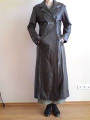 Кожаный плащ женский
