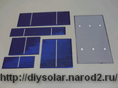 Солнечные элементы разрезанные