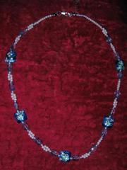  Колье Хрустальные цветы