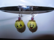 Серьги весёлые смайлы 