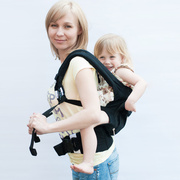 Эрго рюкзак,  переноска детская,  слинг-рюкзак Love&Carry — черный