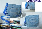 Женская джинсовая сумка handmade!
