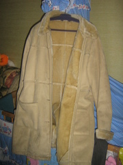 Дубленка искуственная светлая