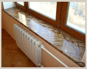 Подоконники из гранита, мрамора , кварцита . Подоконник из натурального камня. Подоконник из искусственного камня.