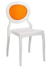 Стул Ротус РС,  цвет бело-оранжевый