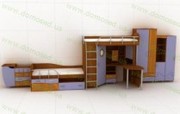 Продам мебель в детскую (Комплекс с кроватью + шкаф)