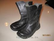 Детские зимние, кожаные сапожки ECCO, разм 27