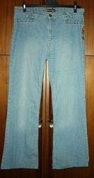 Джинсы голубого цвета прямого кроя раз. 52-54 Цена 50грн