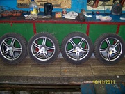 продам диски R 16 4*108 Arcasting с зимней резиной GOOD YEAR ULTRA GRI
