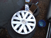 Новые диски 15 5х100 с колпаками