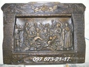 Рельефная репродукция Репина Запорожцы пишут письмо турецкому султану