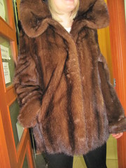 Красивая, модная норковая шуба
