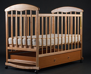 Кроватка детская Наталка с ящиком. Ясень:  