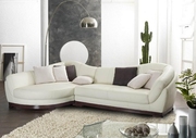 Petunia диван ,   угловой,  белая кожа