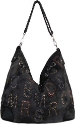 новая стильная сумка  украшена стразами,  цепочками и вышивкой