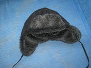 Шапочка зимняя черная 50р.