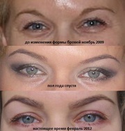 Коррекция формы бровей