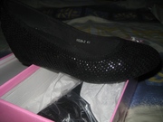 Туфли 41 размер, черные в паетках