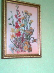 Полевые цвети картина вишета бисерам