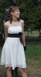 Выпускное белое платье