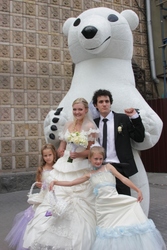 Белый медведь- ростовая кукла на свадьбу