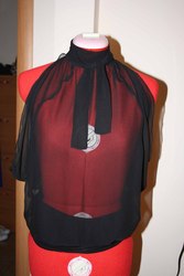 Шелковая блуза черного цвета