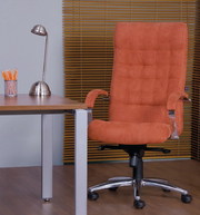 офисная мебель. мебель офисная, кресло офисное Лорд стиль хром, кожаное