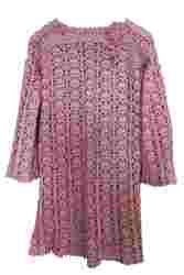 Платье-туника, вязанное крючком