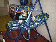 Детская качелька + подарок - горка для купания