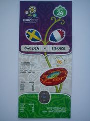 Продам один билет 2 категори на матч Швеция-Франция по номиналу 700грн