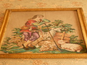 Вишитая картина,  ручная работа,  ретро,  1950-е годы