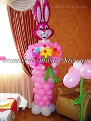 Фигуры из воздушных шаров на детский праздник (Киев),  цветы и вазы из 