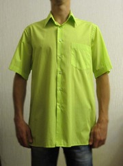 Продам летнюю рубашку салатово-лимонного цвета