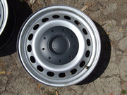 Стальные диски на Caddy 15 5х112 с колпачками