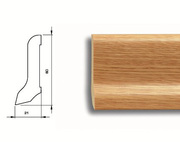 Плинтус шпонированный Педрос,  Таркетт,   60,  80,  100мм,  массивный дуб