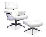 Кресло и оттоманка Релакс,  цвет белый