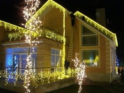 профессиональные гирлянды, Новогоднее оформление фасадов, световое о