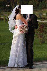 Свадебное платье,  французский гипюр