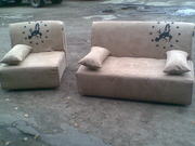 Диван и кресло Аккордеон бежевый